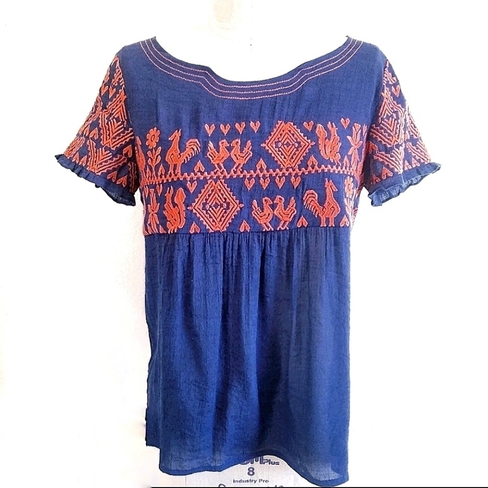 THML | Embroidery short sleeve top, S - Picture 2 of 7